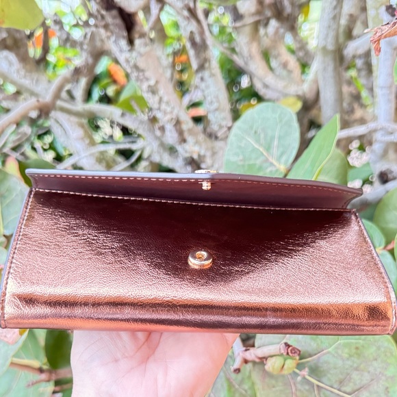 Michael Kors Jet Set Travel Large Envelope Continental Wallet Patent Mocha - Picture 3 of 13